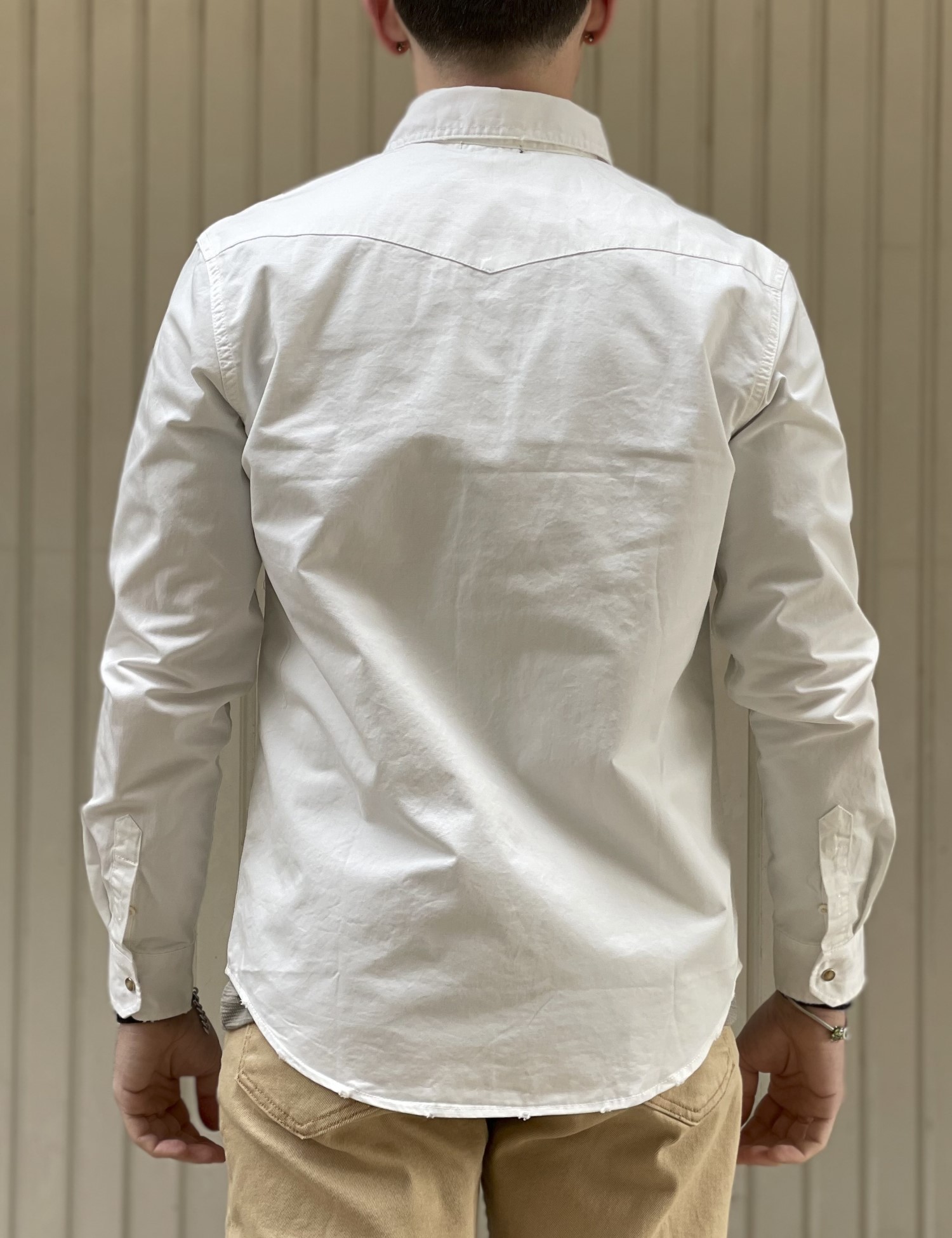 Bread and Buttons ανδρικό λευκό μακρυμάνικο πουκάμισο BC0151W φωτογραφία